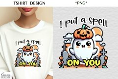 Cartoon Halloween Ghost|Funny Halloween Quotes T Shirt Product Image 1