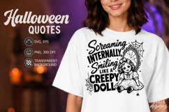 Adult humor Sarcastic quote Gothic Halloween SVG Creepy doll Product Image 1
