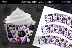 Printable Funny Halloween Cupcake Wrapper Product Image 1