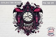 Halloween Sublimation Design PNG Pink Black Product Image 1