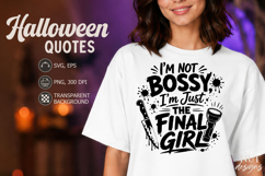 Adult humor Sarcastic quote Gothic Halloween SVG Final girl Product Image 1