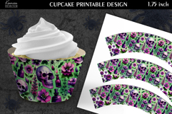Printable Funny Halloween Cupcake Wrapper Product Image 1
