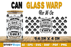 Can Glass 16 Oz Libbey Wrap SVG Halloween SVG BUNDLES Product Image 2