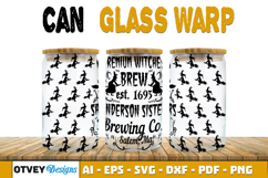 Can Glass 16 Oz Libbey Wrap SVG Halloween SVG Product Image 2