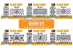 Can Glass 16 Oz Libbey Wrap SVG Halloween SVG BUNDLES Product Image 1