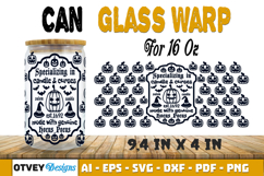 Can Glass 16 Oz Libbey Wrap SVG Halloween SVG BUNDLES Product Image 4