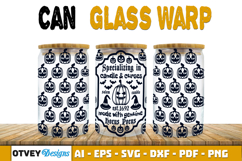 Can Glass 16 Oz Libbey Wrap SVG Halloween SVG BUNDLES Product Image 5