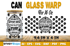 Can Glass 16 Oz Libbey Wrap SVG Halloween SVG BUNDLES Product Image 6
