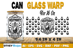 Can Glass 16 Oz Libbey Wrap SVG Halloween SVG BUNDLES Product Image 2