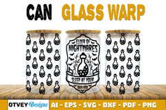 Can Glass 16 Oz Libbey Wrap SVG Halloween SVG Product Image 2