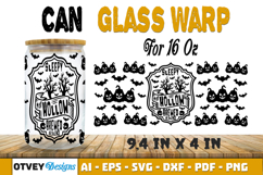 Can Glass 16 Oz Libbey Wrap SVG Halloween SVG BUNDLES Product Image 5