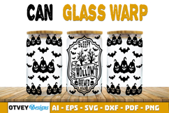 Can Glass 16 Oz Libbey Wrap SVG Halloween SVG BUNDLES Product Image 6