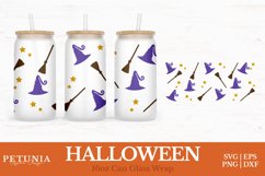Halloween Glass Can Wrap cut file being used as 16oz libbey can glass print