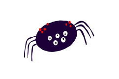 Halloween Clipart Hand Drawn Autumn Horror PNG JPG Product Image 5