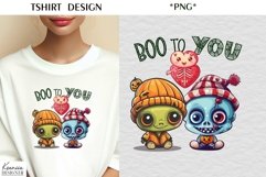 Cartoon Halloween Ghost|Funny Halloween Quotes T Shirt Product Image 1