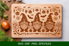 Happy Halloween Gnome Cutting Board SVG Product Image 1