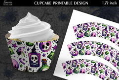 Printable Funny Halloween Cupcake Wrapper Product Image 1