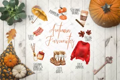 Watercolor Autumn Favorites Sublimation Quote Design Product Image 1