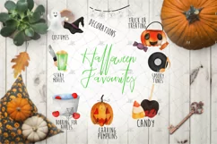 Watercolor Halloween Favorites Sublimation Quote Design Product Image 1