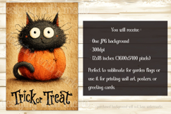 Halloween Garden Flag, Black Cat Trick or Treat Garden Flag Product Image 2