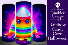 Halloween Tumbler Wrap, Rainbow Candy Corn Tumbler Wrap, t6 Product Image 1