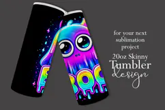 Halloween Tumbler Wrap, Colorful Boo Ghost Tumbler Wrap, t1 Product Image 2
