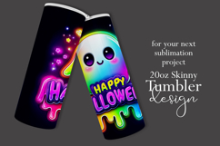 Halloween Tumbler Wrap, Halloween Colorful Ghost Tumbler, t2 Product Image 2