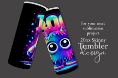 Halloween Tumbler Wrap, Colorful Boo Ghost Tumbler Wrap, t3 Product Image 2