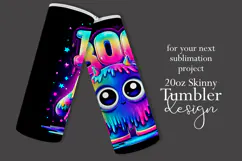 Halloween Tumbler Wrap, Colorful Boo Ghost Tumbler Wrap, t3 Product Image 2