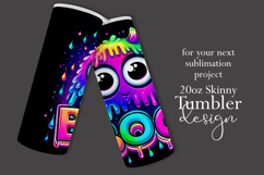 Halloween Tumbler Wrap, Colorful Boo Ghost Tumbler Wrap, t4 Product Image 2