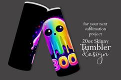 Halloween Tumbler Wrap, Halloween Colorful Ghost Tumbler, t4 Product Image 2