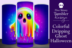 Halloween Tumbler Wrap, Halloween Colorful Ghost Tumbler, t8 Product Image 1