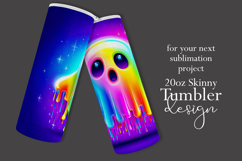 Halloween Tumbler Wrap, Halloween Colorful Ghost Tumbler, t8 Product Image 2