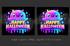 Halloween Tumbler Wrap, Colorful Ghost Tumbler Wrap, t8b Product Image 3