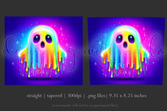 Halloween Tumbler Wrap, Halloween Colorful Ghost Tumbler, t8 Product Image 3