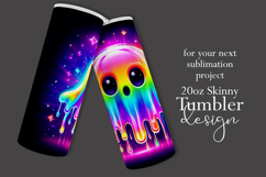 Halloween Tumbler Wrap, Halloween Colorful Ghost Tumbler, t9 Product Image 2