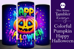Halloween Tumbler Wrap, Colorful Pumpkin Tumbler Wrap, t1 Product Image 1