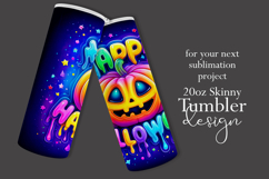Halloween Tumbler Wrap, Colorful Pumpkin Tumbler Wrap, t1 Product Image 2