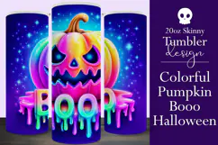 Halloween Tumbler Wrap, Colorful Pumpkin Tumbler Wrap, t11 Product Image 1