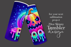 Halloween Tumbler Wrap, Colorful Pumpkin Tumbler Wrap, t11 Product Image 2