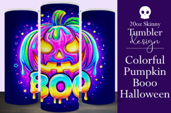 Halloween Tumbler Wrap, Colorful Pumpkin Tumbler Wrap, t12 Product Image 1