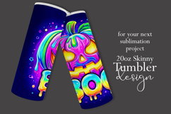 Halloween Tumbler Wrap, Colorful Pumpkin Tumbler Wrap, t12 Product Image 2
