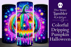 Halloween Tumbler Wrap, Colorful Pumpkin Tumbler Wrap, t13 Product Image 1