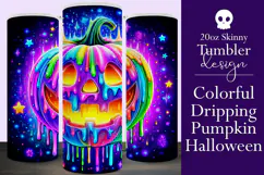 Halloween Tumbler Wrap, Colorful Pumpkin Tumbler Wrap, t16 Product Image 1