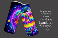 Halloween Tumbler Wrap, Colorful Pumpkin Tumbler Wrap, t16 Product Image 2
