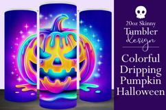 Halloween Tumbler Wrap, Colorful Pumpkin Tumbler Wrap, t17 Product Image 1