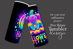 Halloween Tumbler Wrap, Colorful Pumpkin Tumbler Wrap, t2 Product Image 2