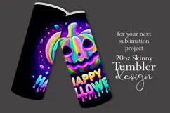 Halloween Tumbler Wrap, Colorful Pumpkin Tumbler Wrap, t3 Product Image 2
