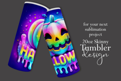 Halloween Tumbler Wrap, Colorful Pumpkin Tumbler Wrap, t6 Product Image 2