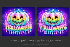 Halloween Tumbler Wrap, Colorful Pumpkin Tumbler Wrap, t6 Product Image 3